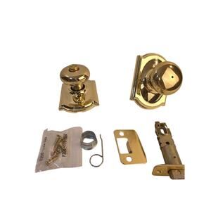 Schlage F40 PLY 605 CAM Door Knob Hardware Camelot Brass